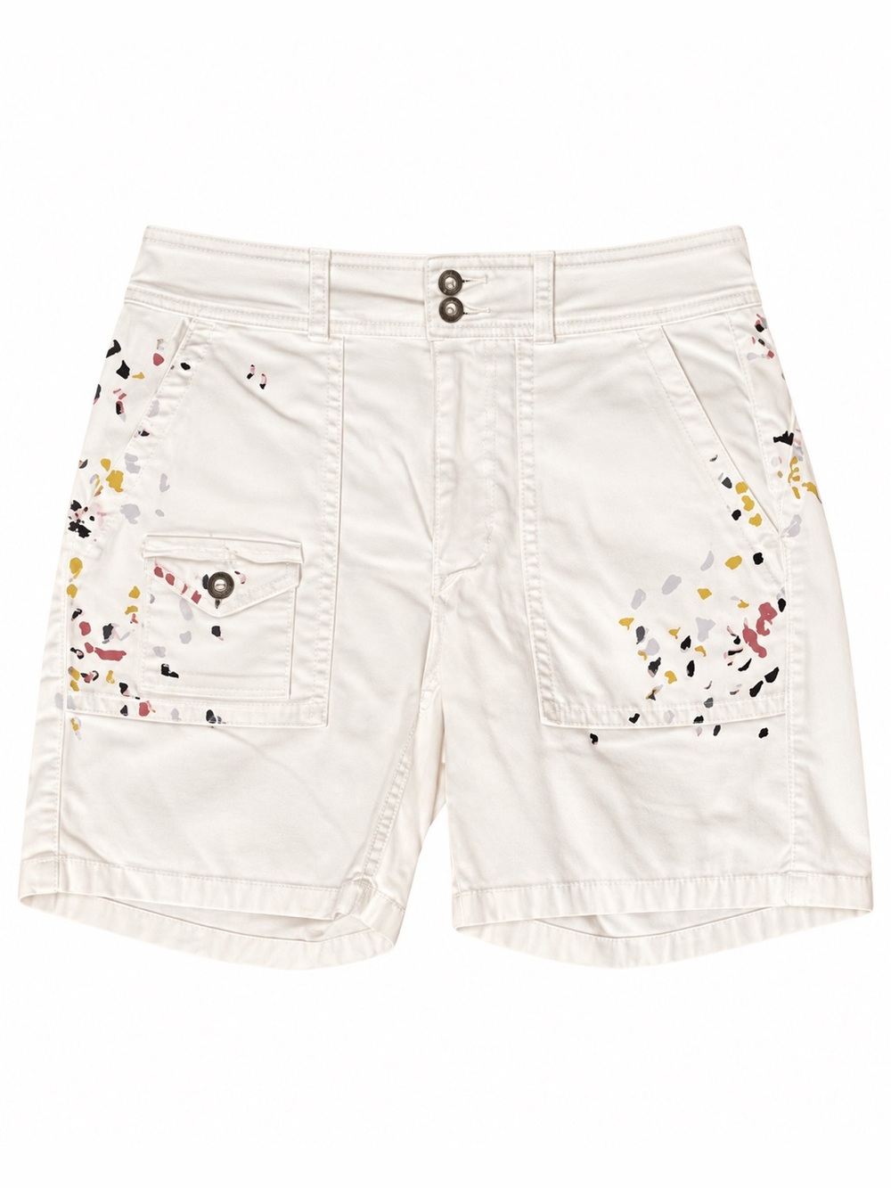Anthropologie The Wanderer Paint Splatter Utility Cargo Shorts Size 25